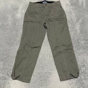Democracy Pants Womens 12 (32x25.5) Green stretch Straight Cropped